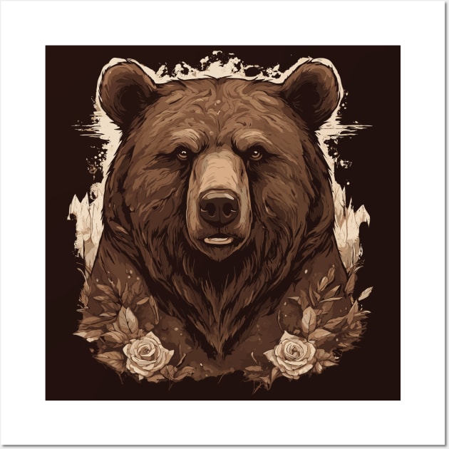 Brown Bear Wall Art by Ray Crimson